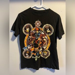 Kingdom Hearts Disney Mens Graphic T-Shirt Size M Black Short Sleeve Crew Neck